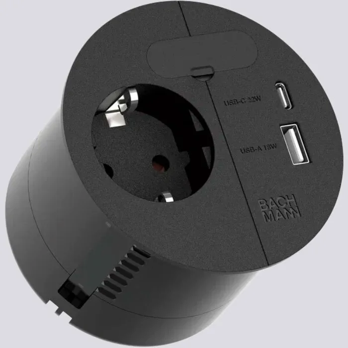 Bureaustopcontact LOOP IN Charge zwart