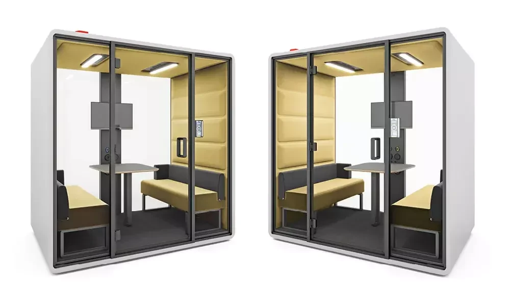 Set van 2 Yossi stoelen met zwarte metalen poot