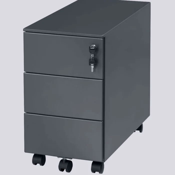 Smal verrijdbaar metalen Ladeblok Tiny met 3 lades