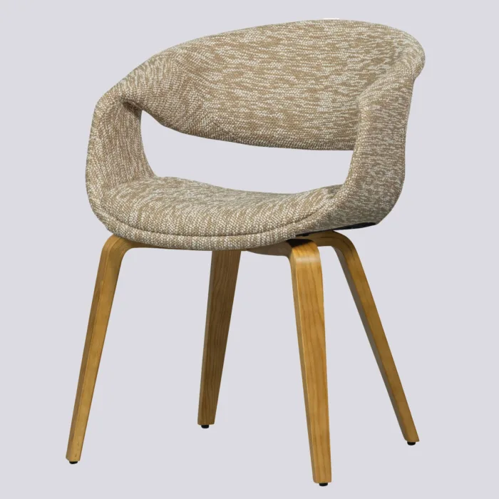 Set van 2 Yossi stoelen met houten poot