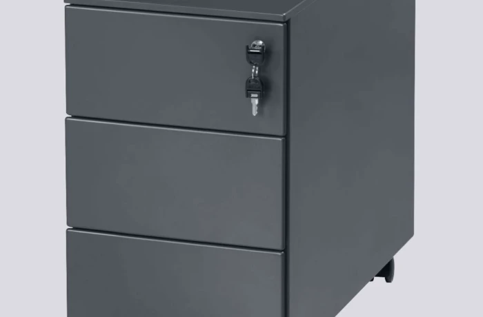 Smal verrijdbaar metalen Ladeblok Tiny met 3 lades