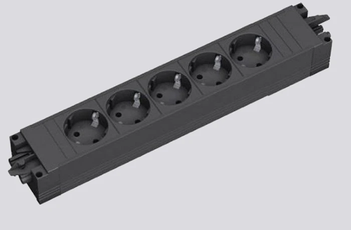 Stekkerblok Step Base zwart met 3, 4, 5 of 6 stopcontacten