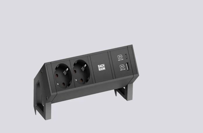 Bureaustopcontact Bachmann Desk 1 zwart