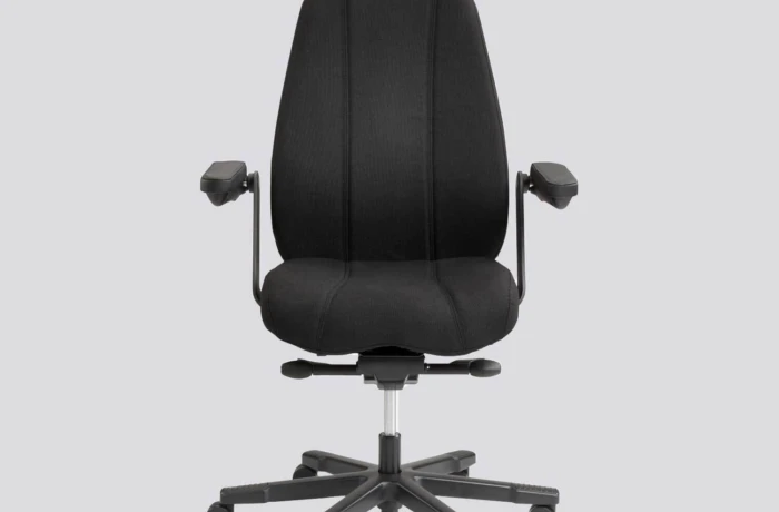 Ergonomische 24 uursstoel Corsa zwart met hoofdsteun voor multi-shift gebruik