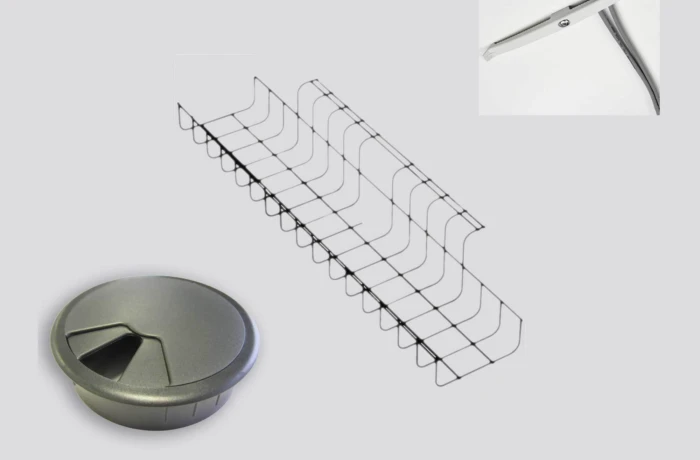 Accessoire Pakket kabelkorf + doorvoerdop + 3 kabelklemmen