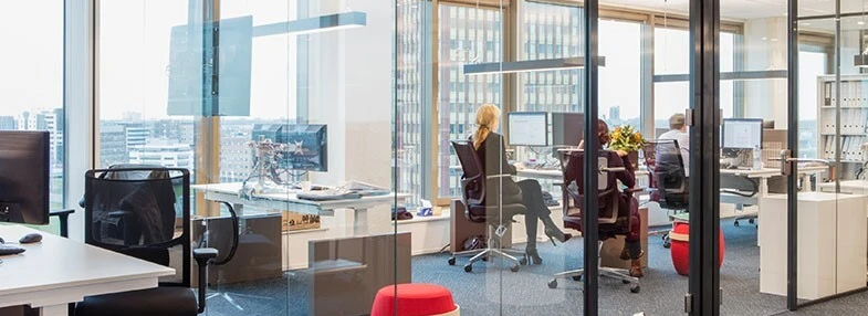 Kantoorinrichting bij The Mark in Rotterdam
