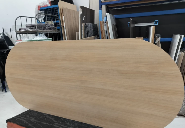 Versluis Vergadertafelblad Ovaal 240 x 100 cm Licht eiken