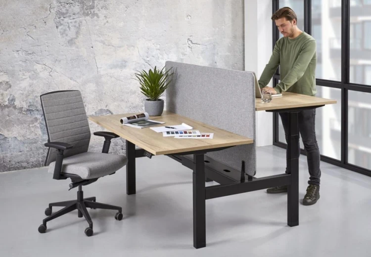Orange duo bureau met scherm LR ZFB3 ZHF 2