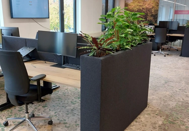 Akoestische beplanting bureauwanden