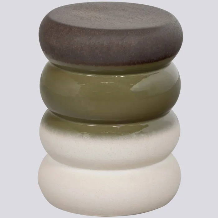 Bijzettafel Bulb – Groen keramiek (handgemaakt)