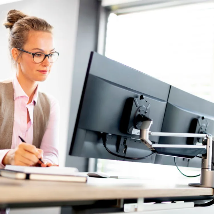 Dubbele monitorarm Novus Clu Duo c zwart