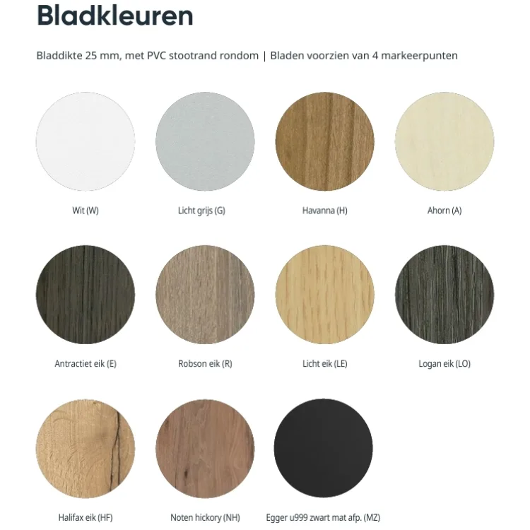 Ronde vergadertafel V Spin-poot