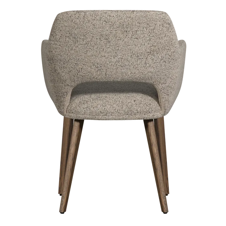 Set van 2 Murat stoelen naturel met houten poot donkerbruin